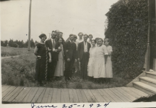 The Wedding party and guests 1924