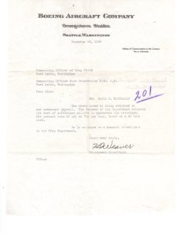Dec. 1938 Letter from Boeing. 